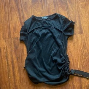 Black t shirt chest cut out